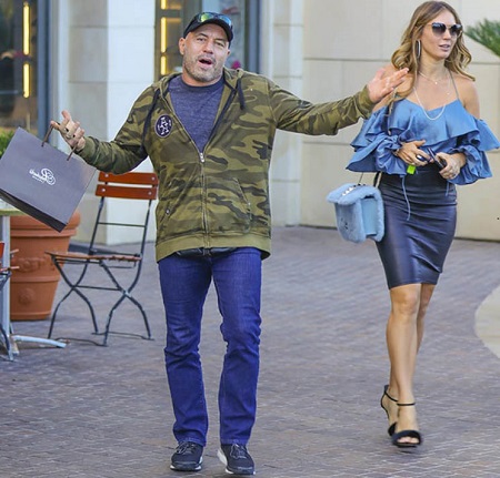 Joe Rogan and his partner Jessica spotted together